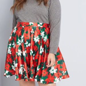 ModCloth poinsettia skirt